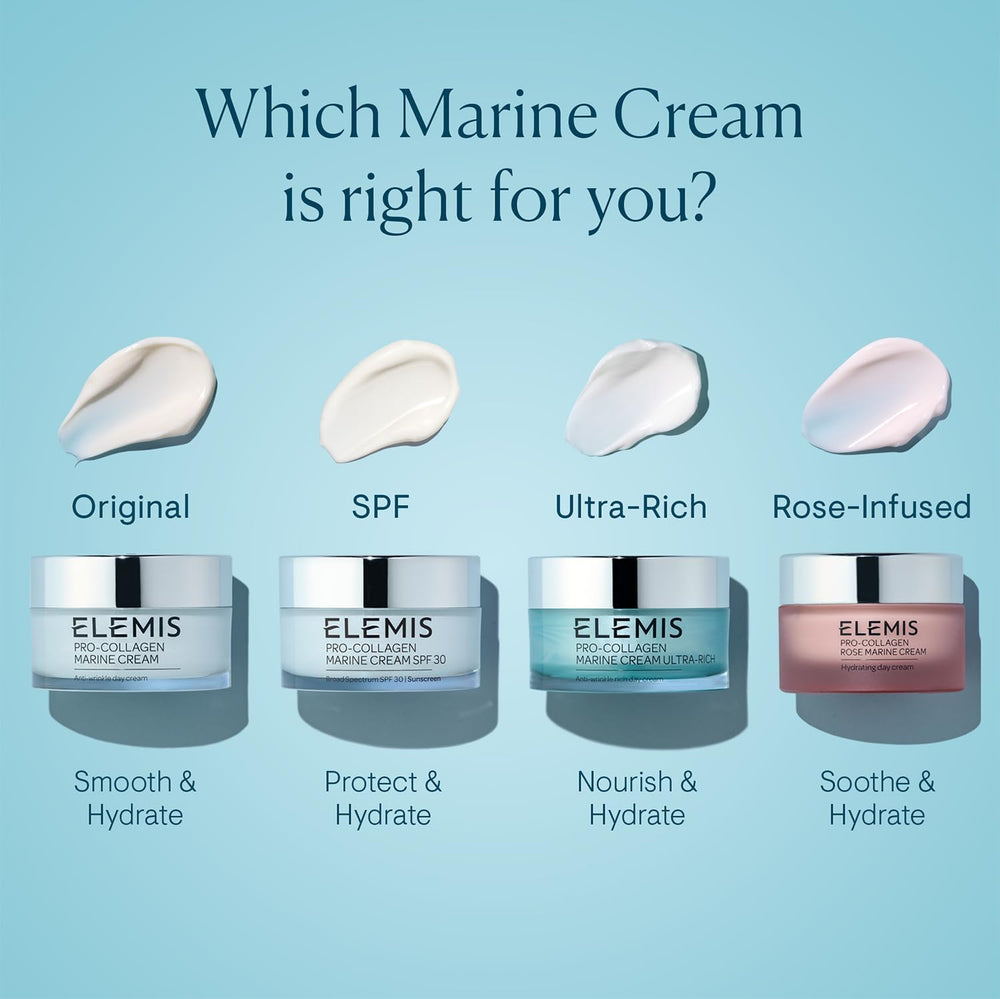 Étiquette montrant Chlorella et Ginkgo Biloba dans ELEMIS Pro-Collagen Rose Marine Cream.