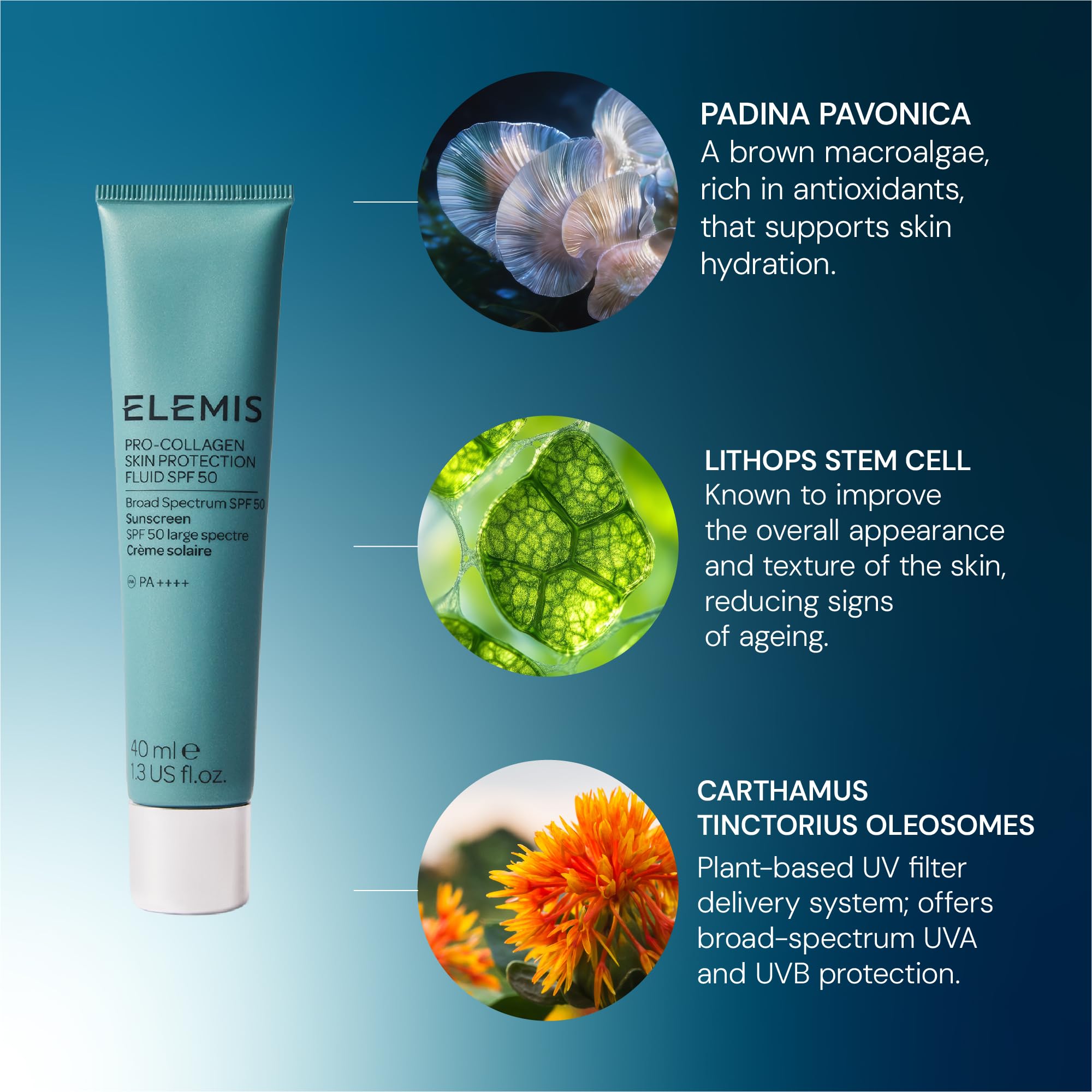 Elemis Pro-Collagen SPF50: réapplication facile tout au long de la journée.
