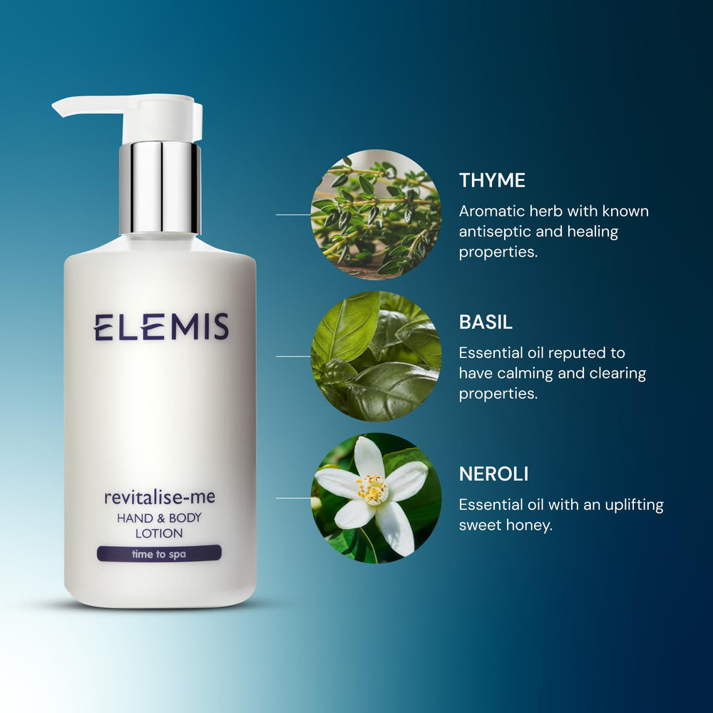 ELEMIS Revitalise-Me, huile de jojoba et ricin pour peau nourrie et souple.