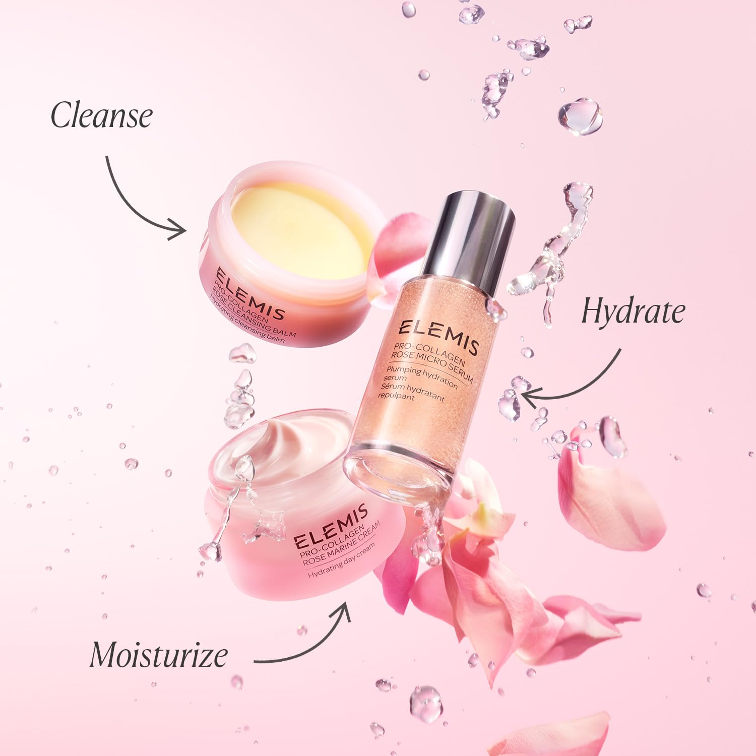 Rituel matin avec le sérum sur le visage.
