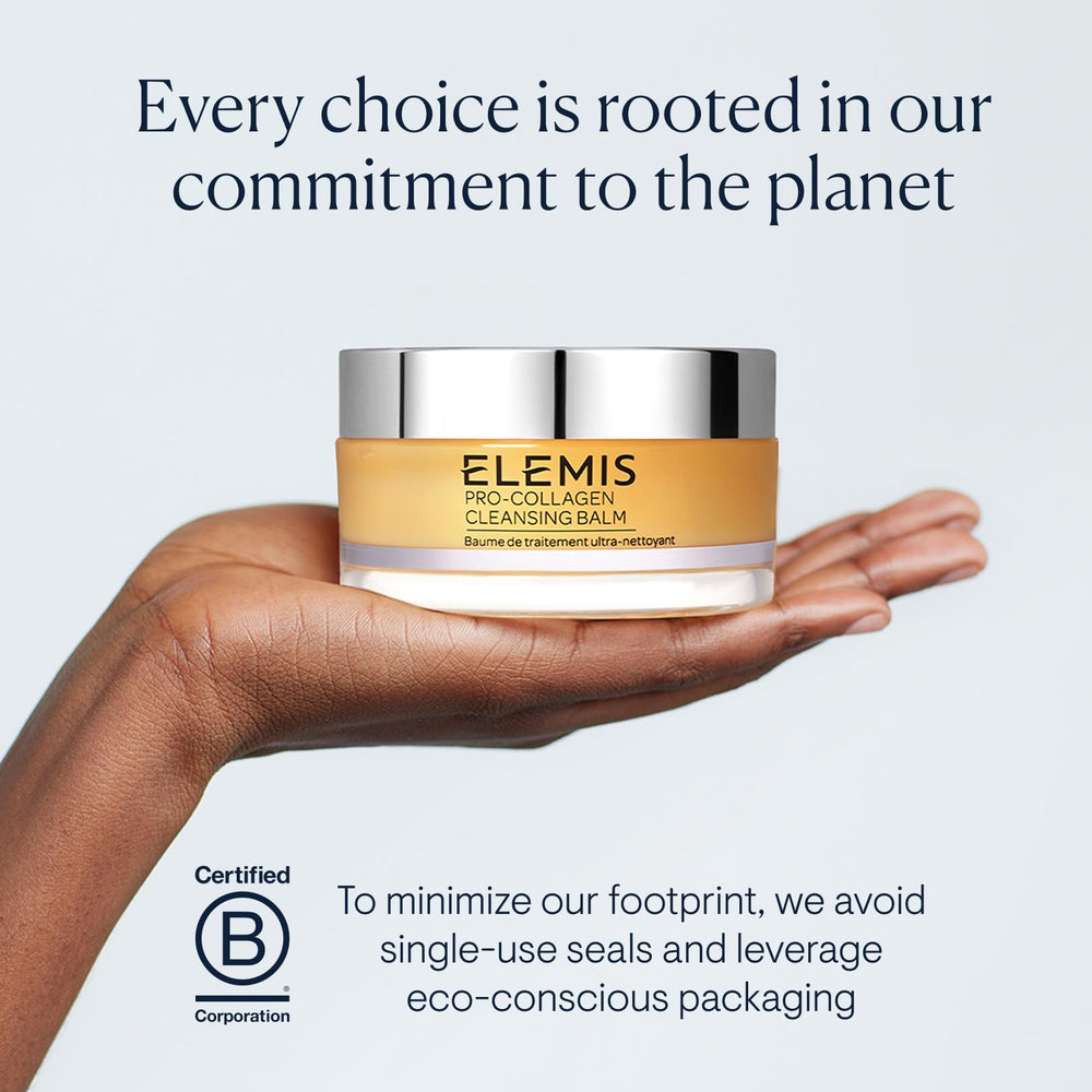 Routine 3-en-1 ELEMIS: nettoyage, démaquillage et hydratation.