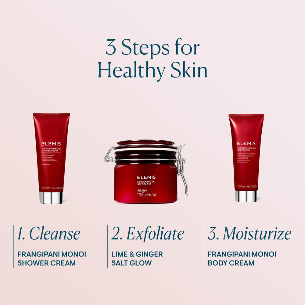 ELEMIS Exotic Lime & Ginger Salt Glow gommage-sel-exotique-lime-ginger-05 peau prête à hydrater