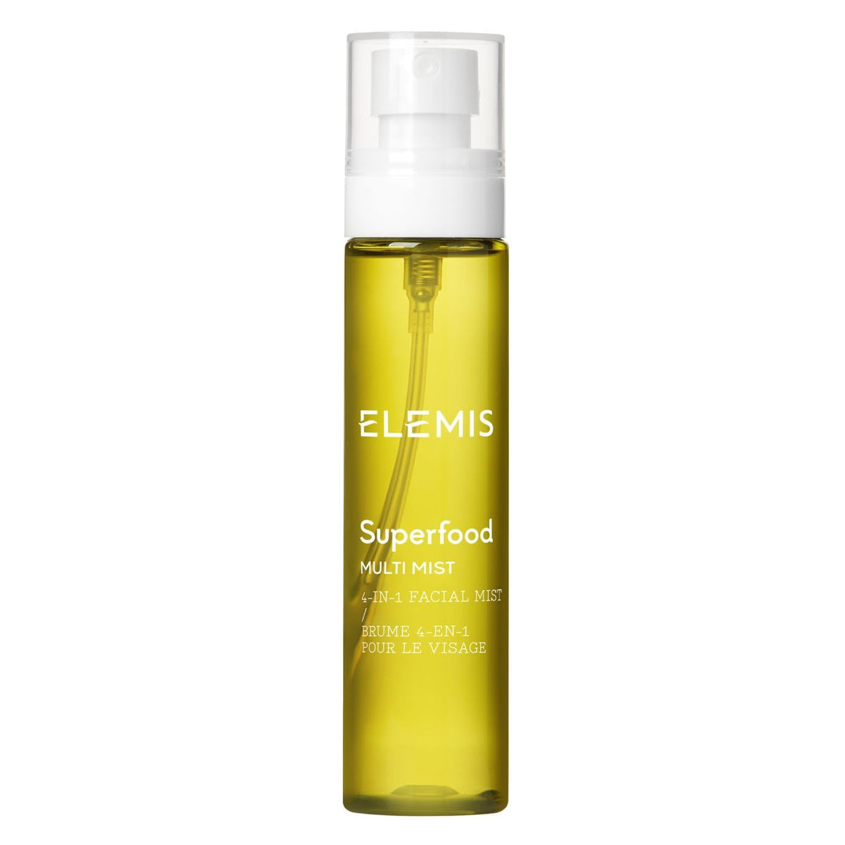 ELEMIS Superfood Multi Mist bouteille-pompe pour brume rafraîchissante et hydratante.