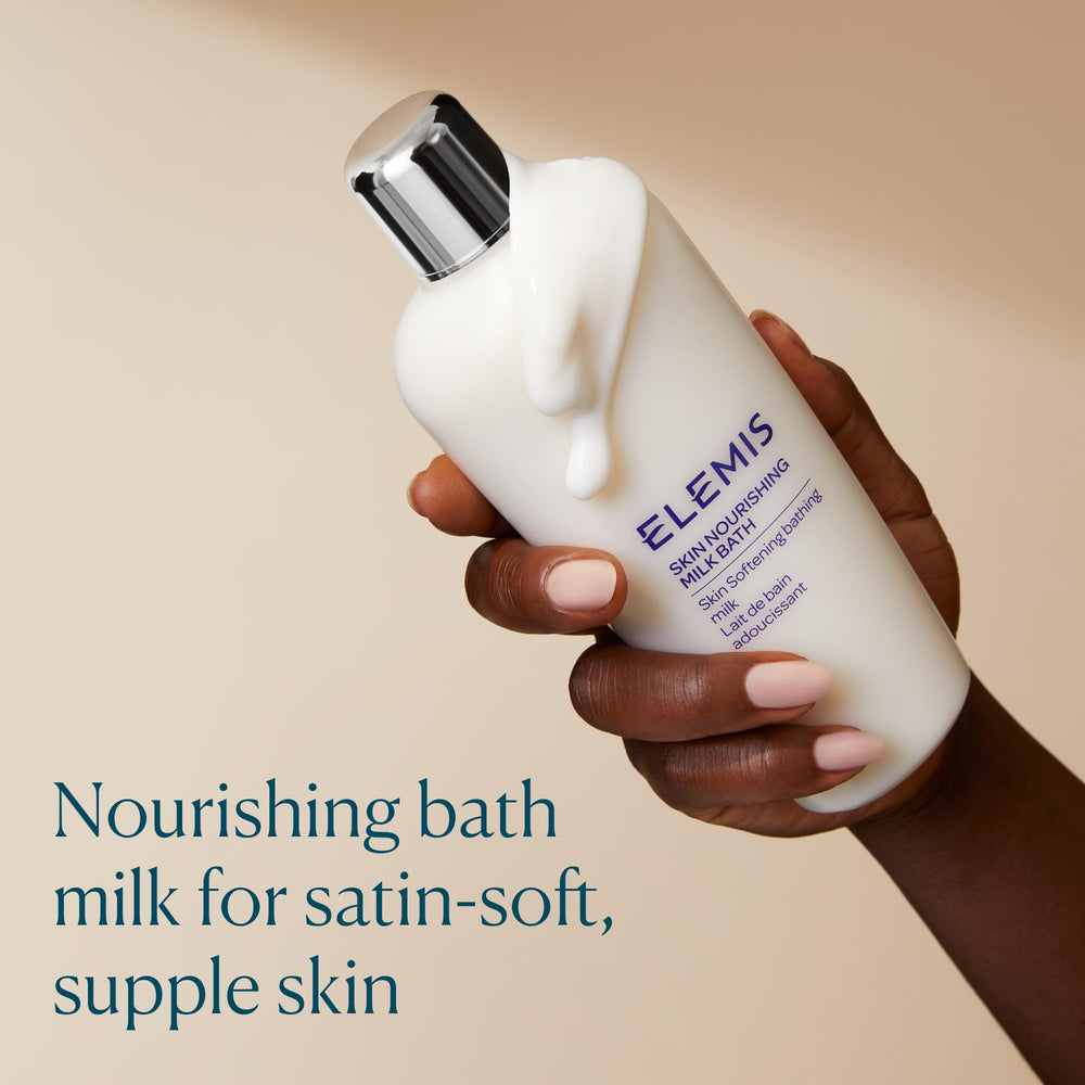 ELEMIS – texture crèmeuse du lait bain idéale pour une routine hydratante.