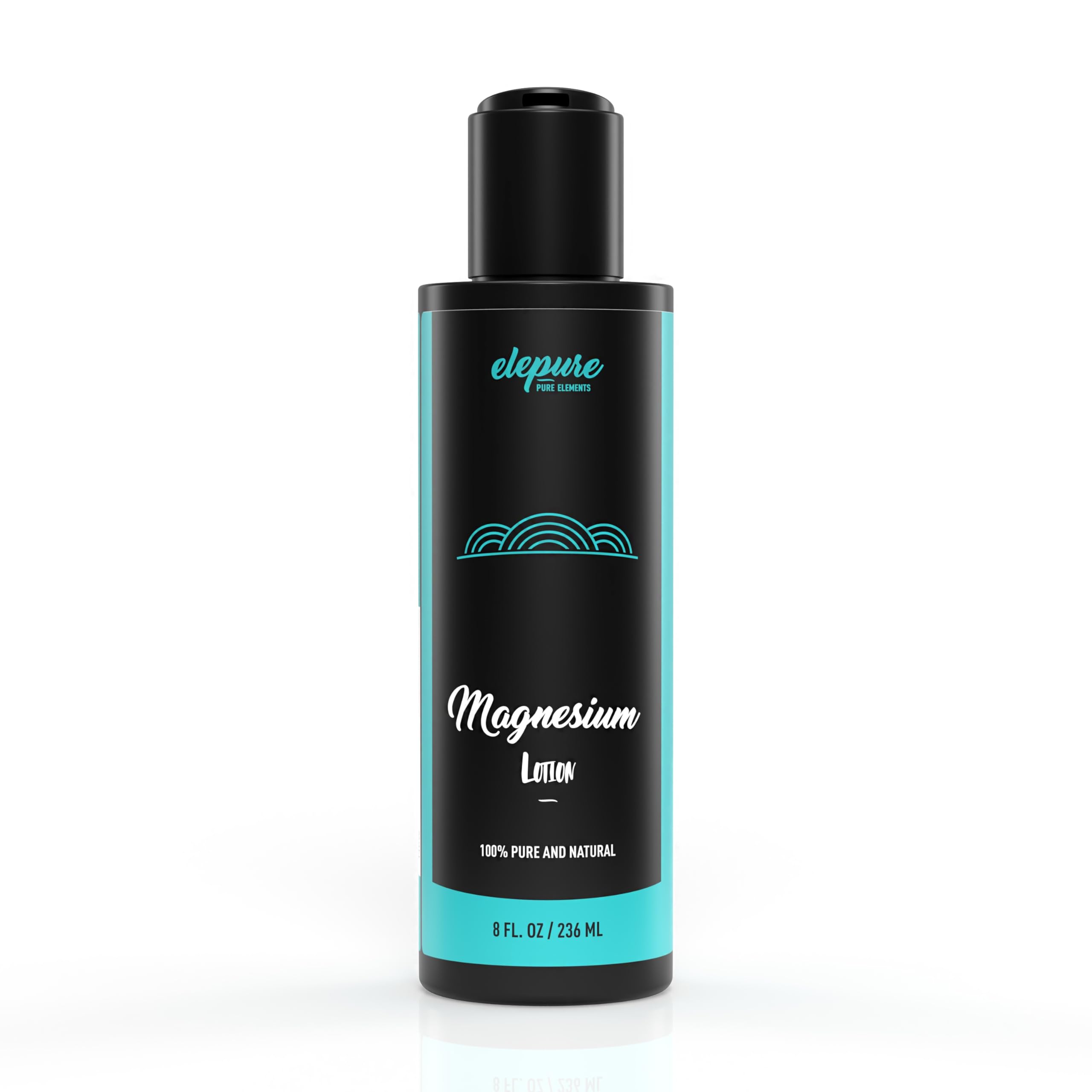 Lotion magnésium Elepure Pure Elements, bouteille pratique pour une application ciblée.