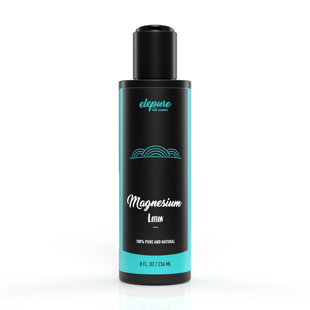 Lotion magnésium Elepure Pure Elements, bouteille pratique pour une application ciblée.