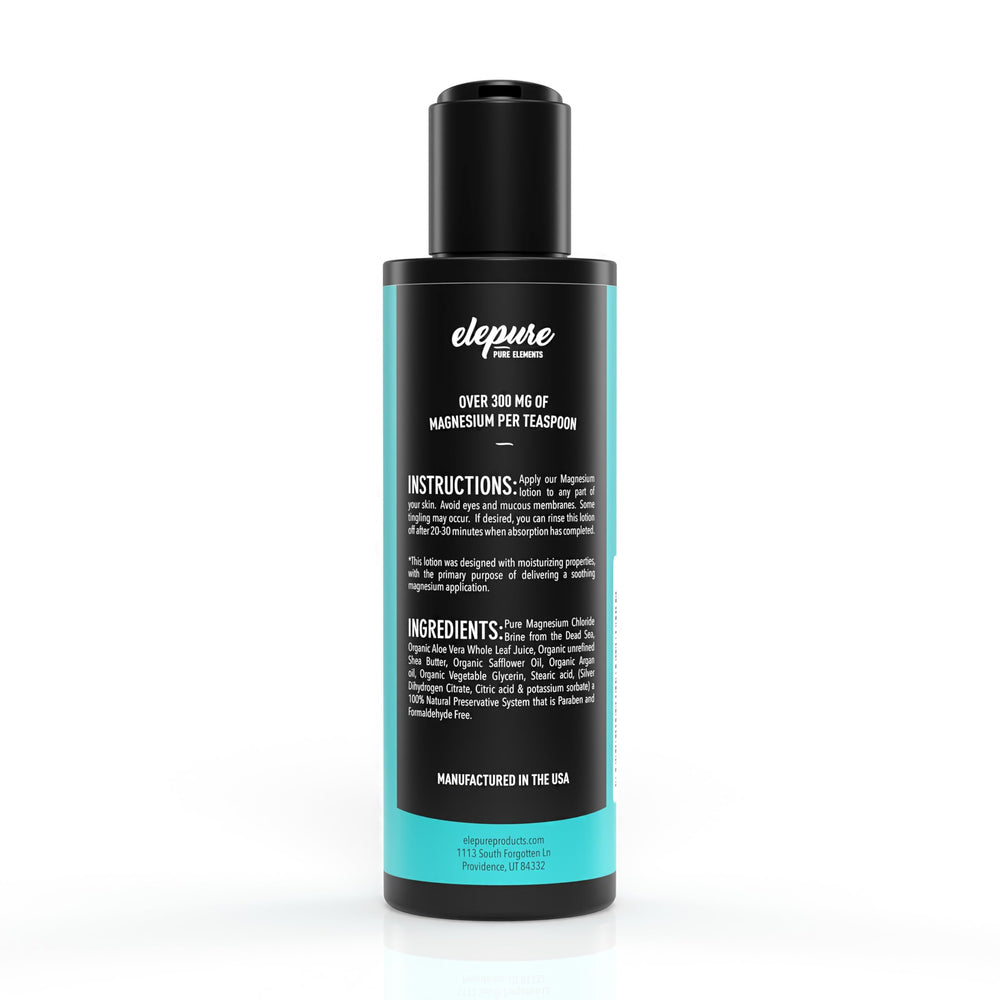 Texture crème magnésium Elepure Pure Elements pour une absorption en douceur.