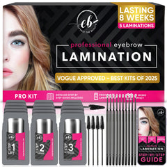 Elevate The Beauty kit lamination sourcils: emballage professionnel prêt à utiliser.