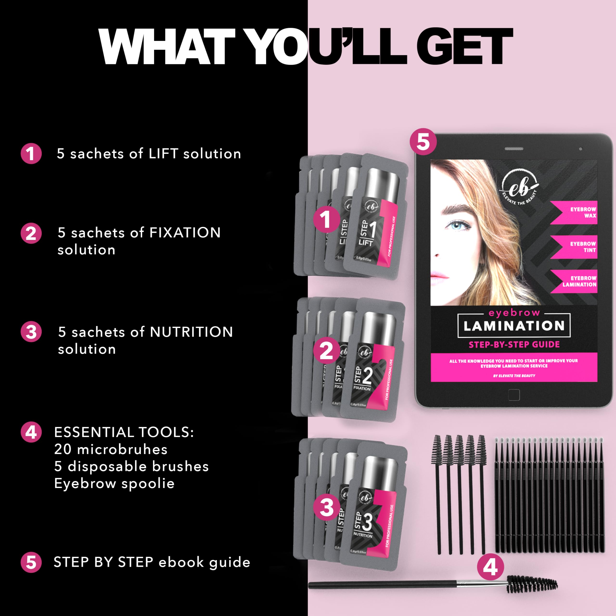 Elevate The Beauty formation professionnelle: apprentissage de la lamination des sourcils.