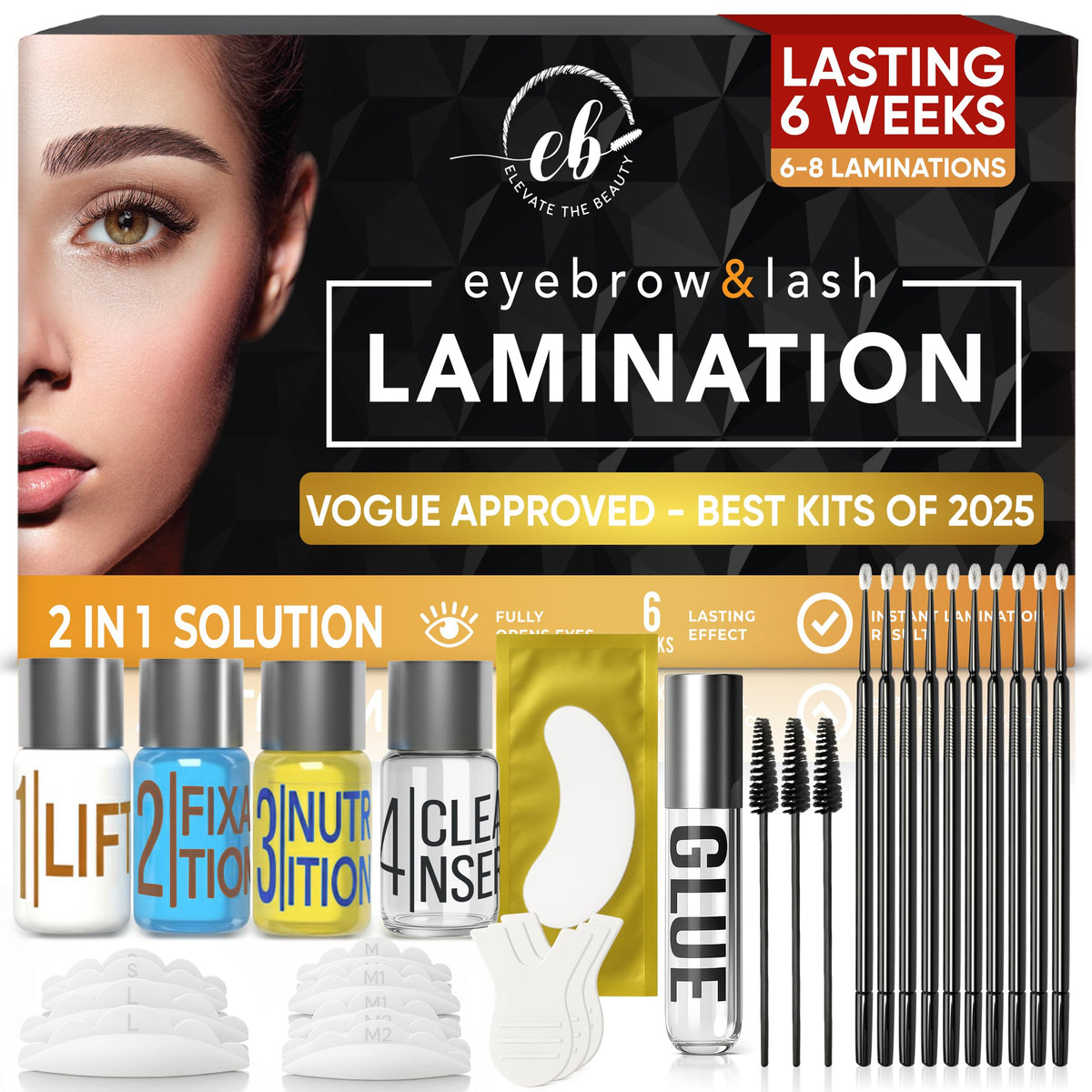 Elevate la Beauté kit sourcils et cils lamination ensemble prêt à l’emploi