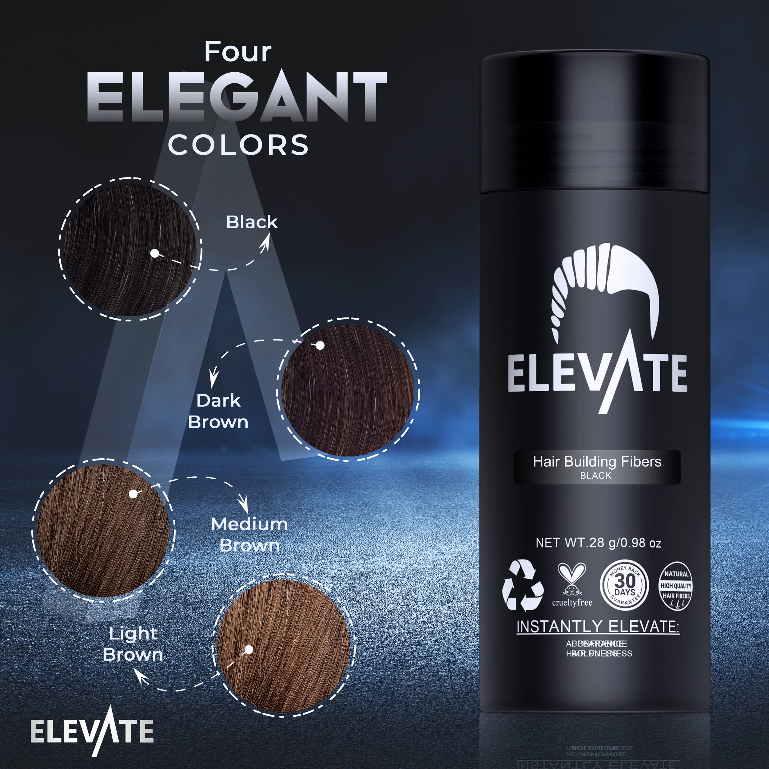 Elevate Hair Fibers tenue durable et facile à nettoyer