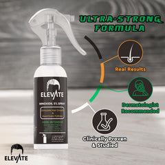 Elevate minoxidil spray cap close-up for precise thinning-area application