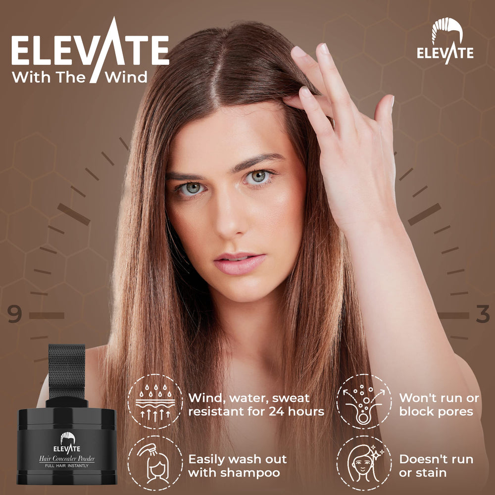 Elevate Poudre sans résidu – pores libres pour tous types de cheveux.
