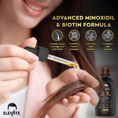 Elevate sérum biotin pour renforcer les fibres capillaires et l'éclat.
