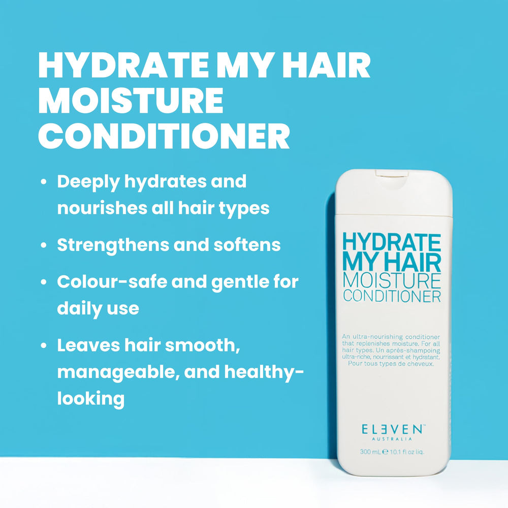 ELEVEN AUSTRALIA Hydrate My Hair, application-pompe, distribution facile et contrôlée.