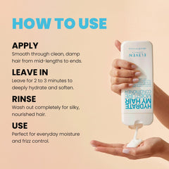 ELEVEN AUSTRALIA Hydrate My Hair, extraits concombre visibles, effet rafraîchissant et hydratant.