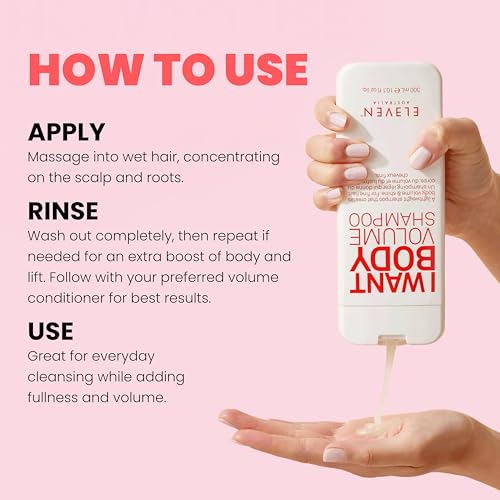 ELEVEN AUSTRALIA I Want Body Volume Shampoo – cheveux fins revitalisés et volumisés.