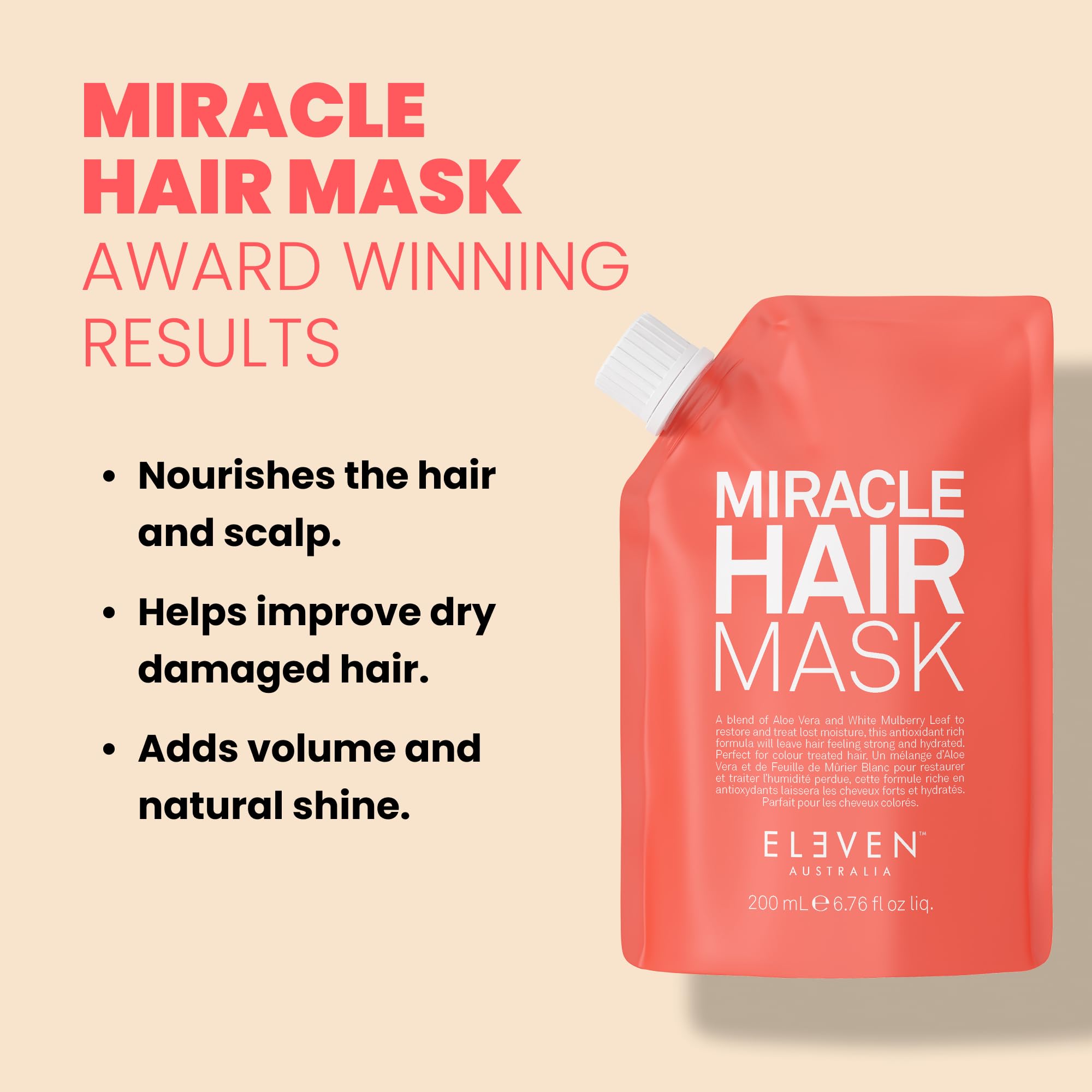 Texture-creme du soin ELEVEN AUSTRALIA pour cheveux secs et souples