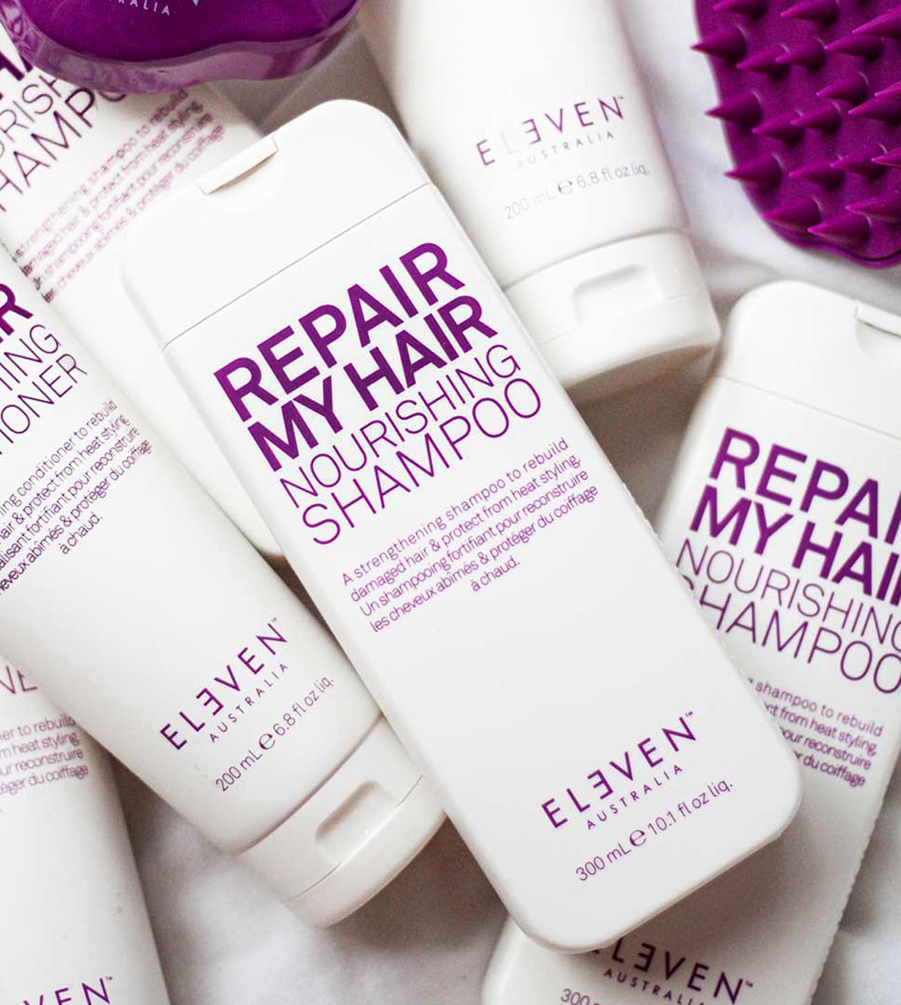 ELEVEN AUSTRALIA Repair My Hair – mousse prête au démêlage en douceur.
