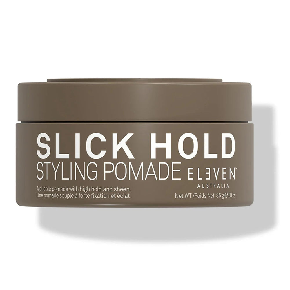 ELEVEN AUSTRALIA Slick Hold pomade, flacon compact, tenue ferme et brillance subtile.