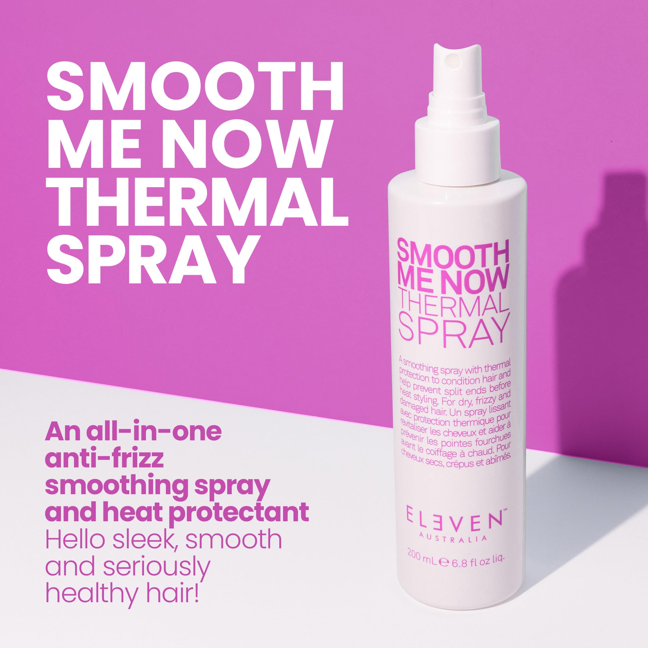 ELEVEN AUSTRALIA Smooth Me Now texture légère – application facile sans alourdir les cheveux.