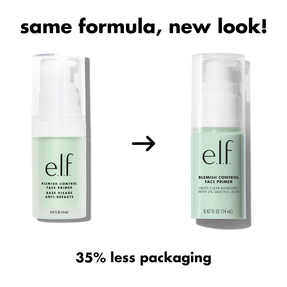e.l.f. base imperfections clarifiees et surface lisse.