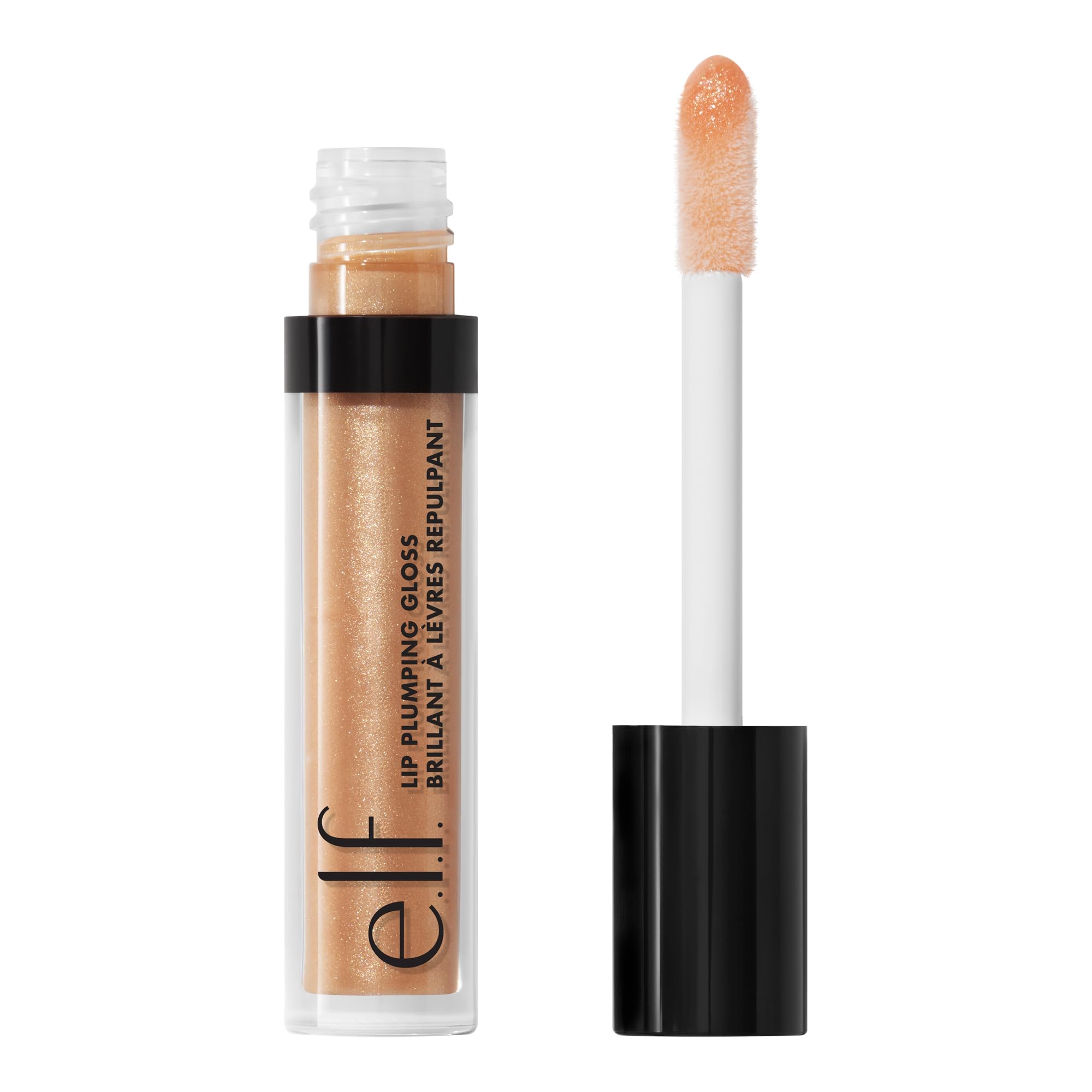 e.l.f. brillant volumisant lèvres, flacon élégant offrant hydratation durable.