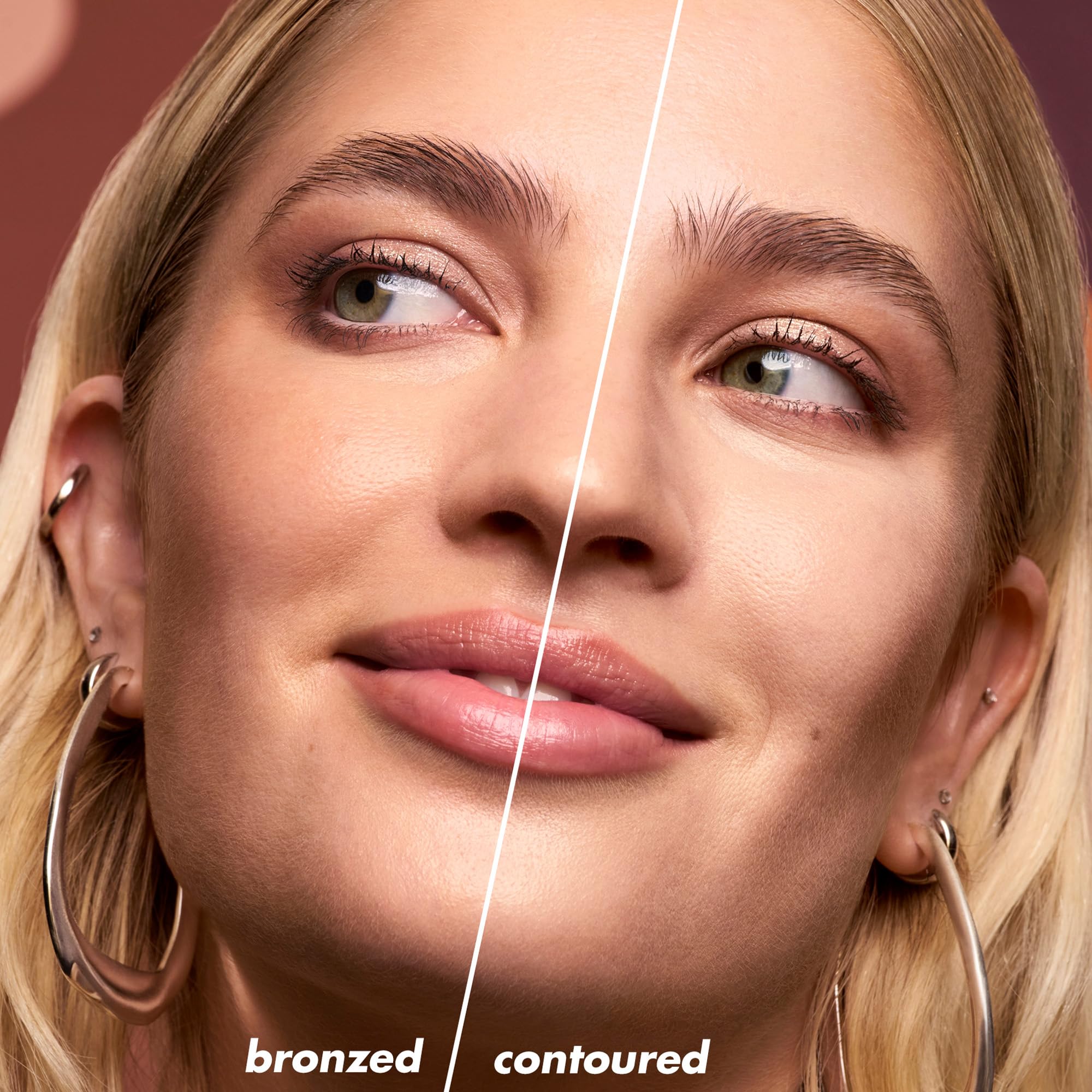 Applicateur rond-groove guidant l’estompage du bronzer liquide e.l.f.