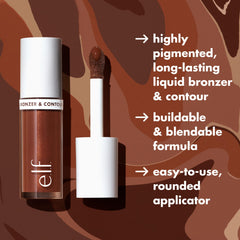 Texture légère et blendable du bronzer liquide pour tous types de peau.