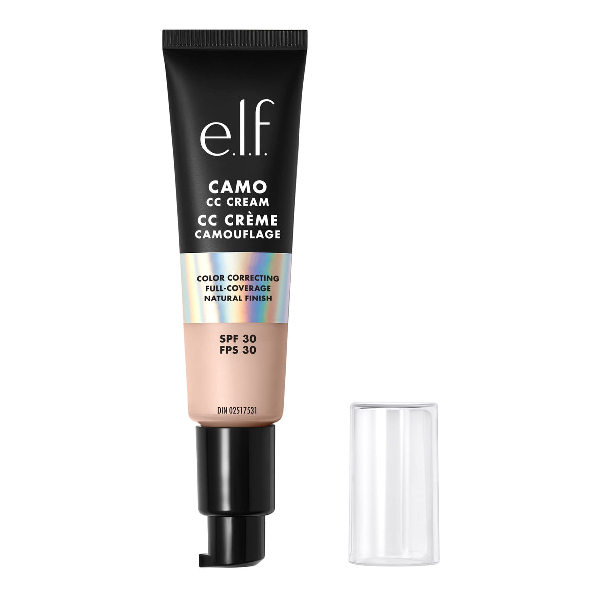 e.l.f. Camo CC Cream flacon montrant une couvrance naturelle