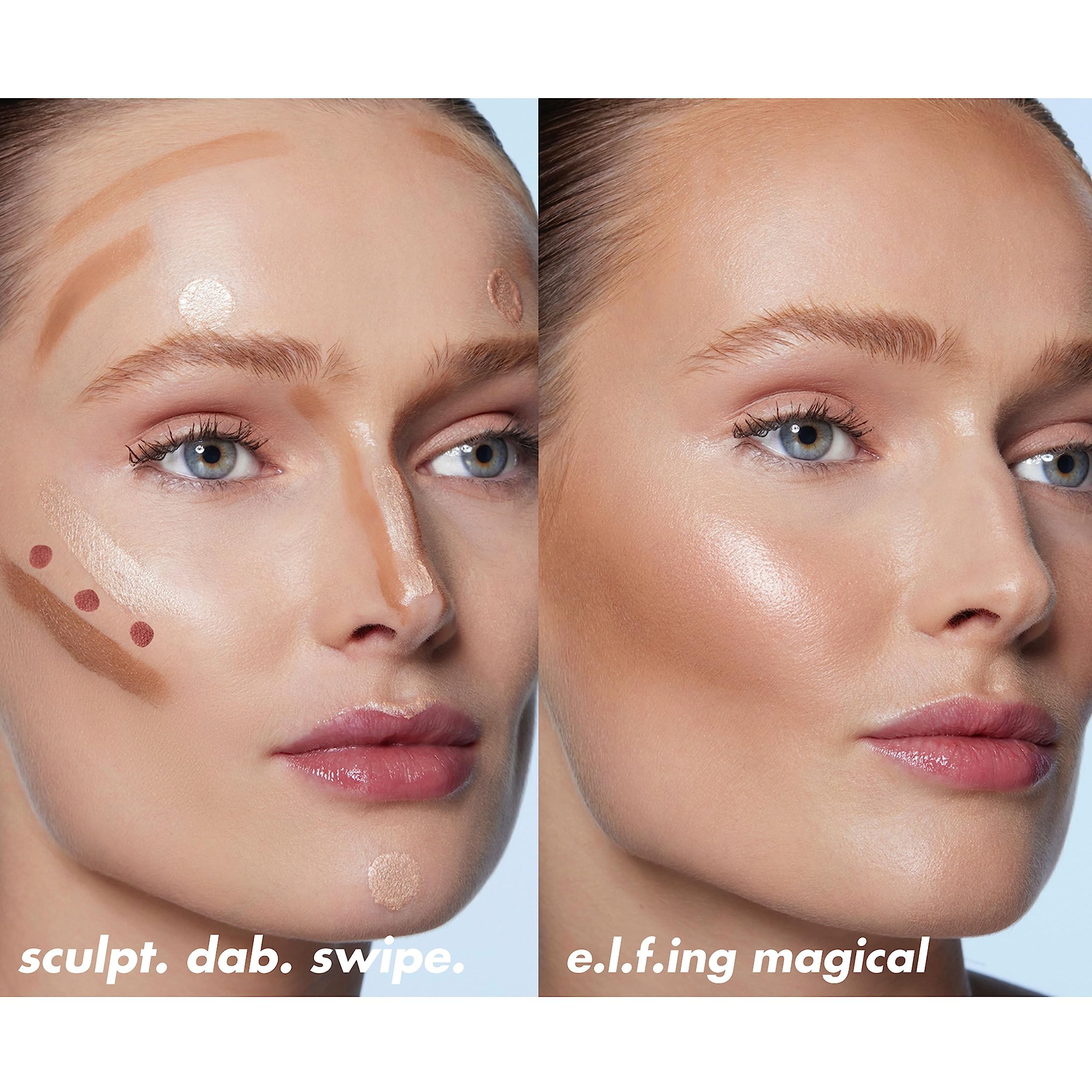 elf-halo-glow-contour-texture-legere se fond facilement sur la peau.