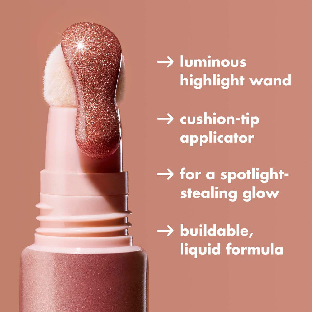 Teinte Or Liquide du Halo Glow Highlighter, reflet doré subtil.
