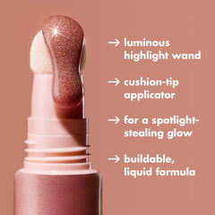 Teinte Or Liquide du Halo Glow Highlighter, reflet doré subtil.