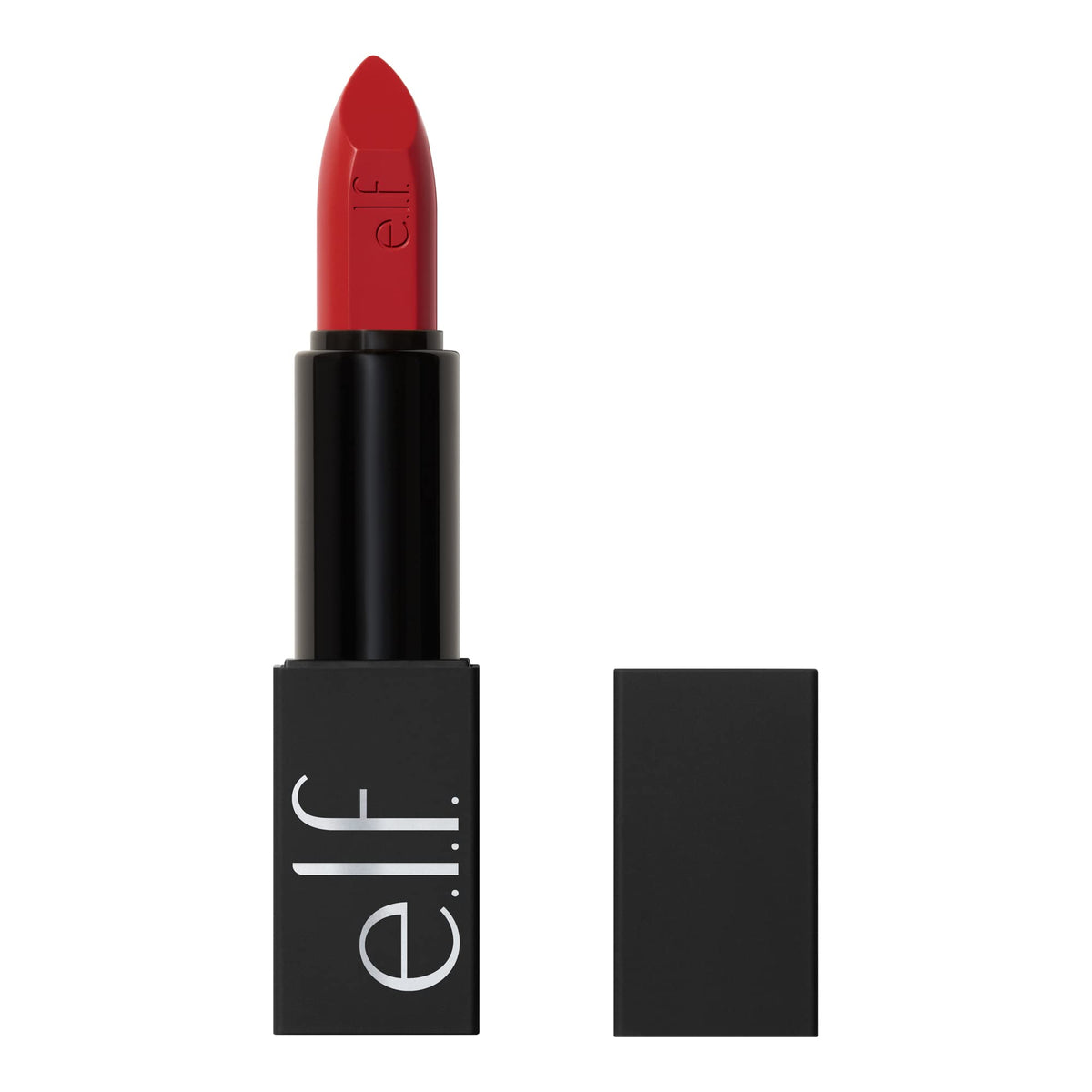 e.l.f. O Face Satin Lipstick montre un étui magnétique élégant et pratique.