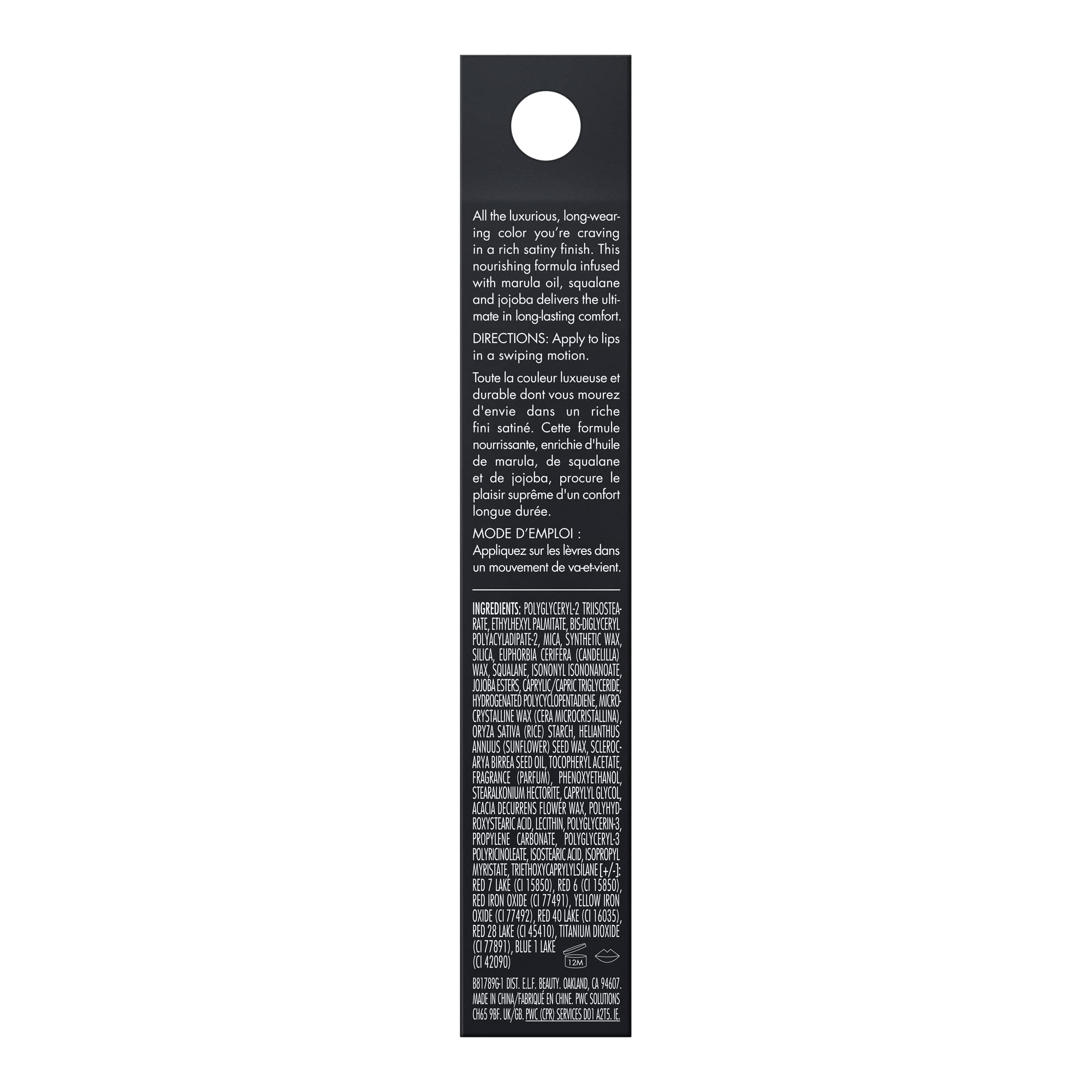 gamme de 20 teintes du O Face Satin Lipstick.