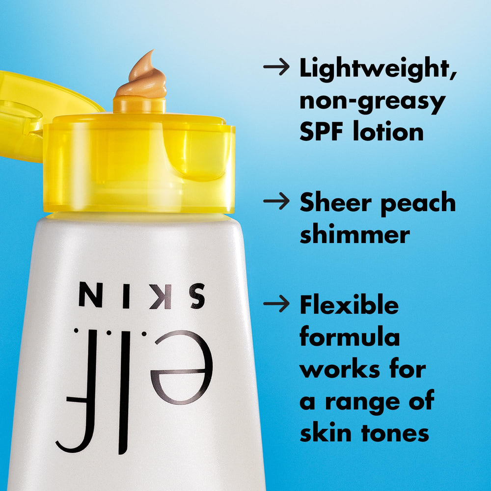 e.l.f. Suntouchable Whoa Glow SPF 30 — Peau lumineuse avec effet glow discret.