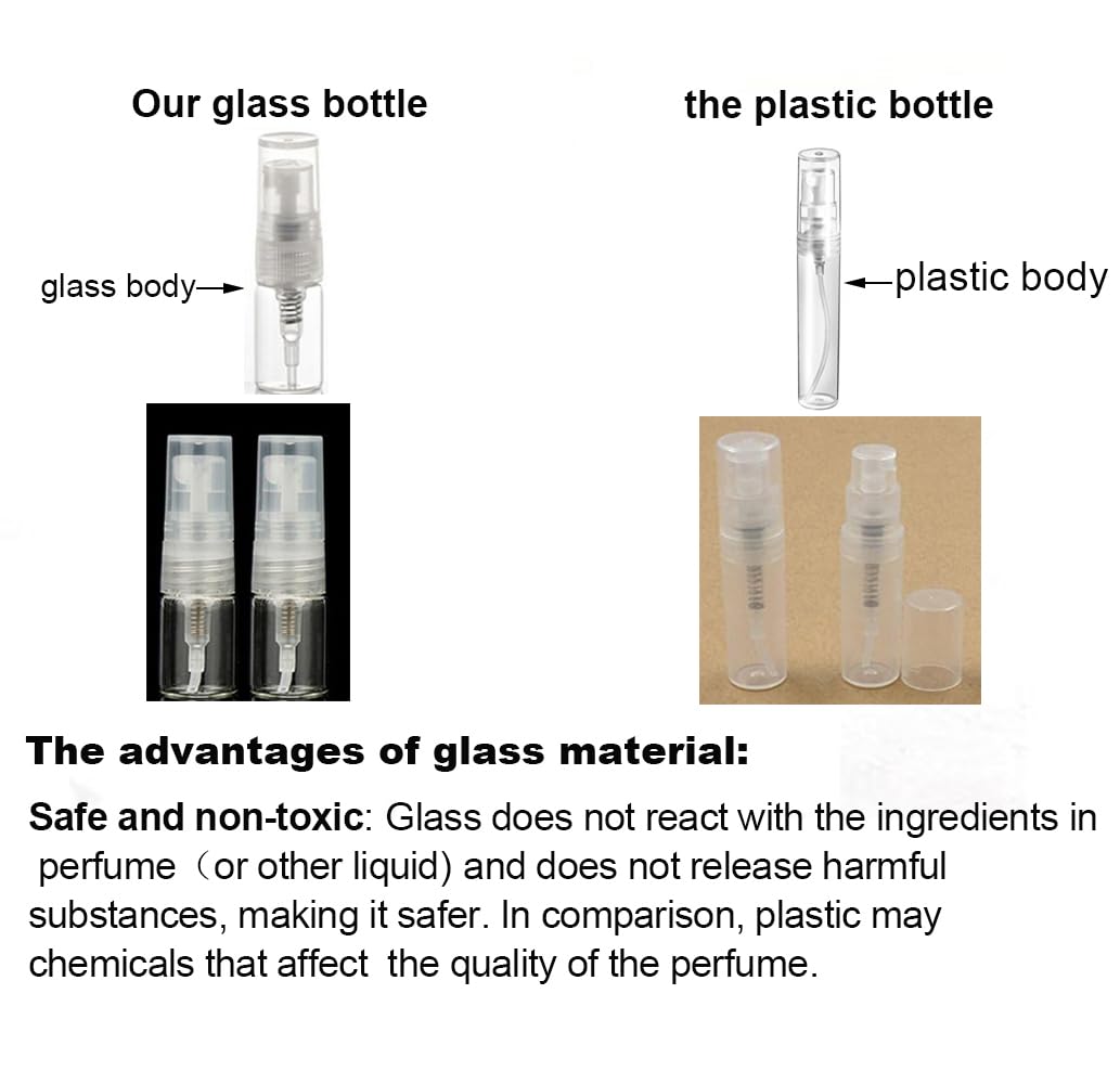 Elfenstall bouteille vide 2ml en verre, facile à recharger en déplacement.