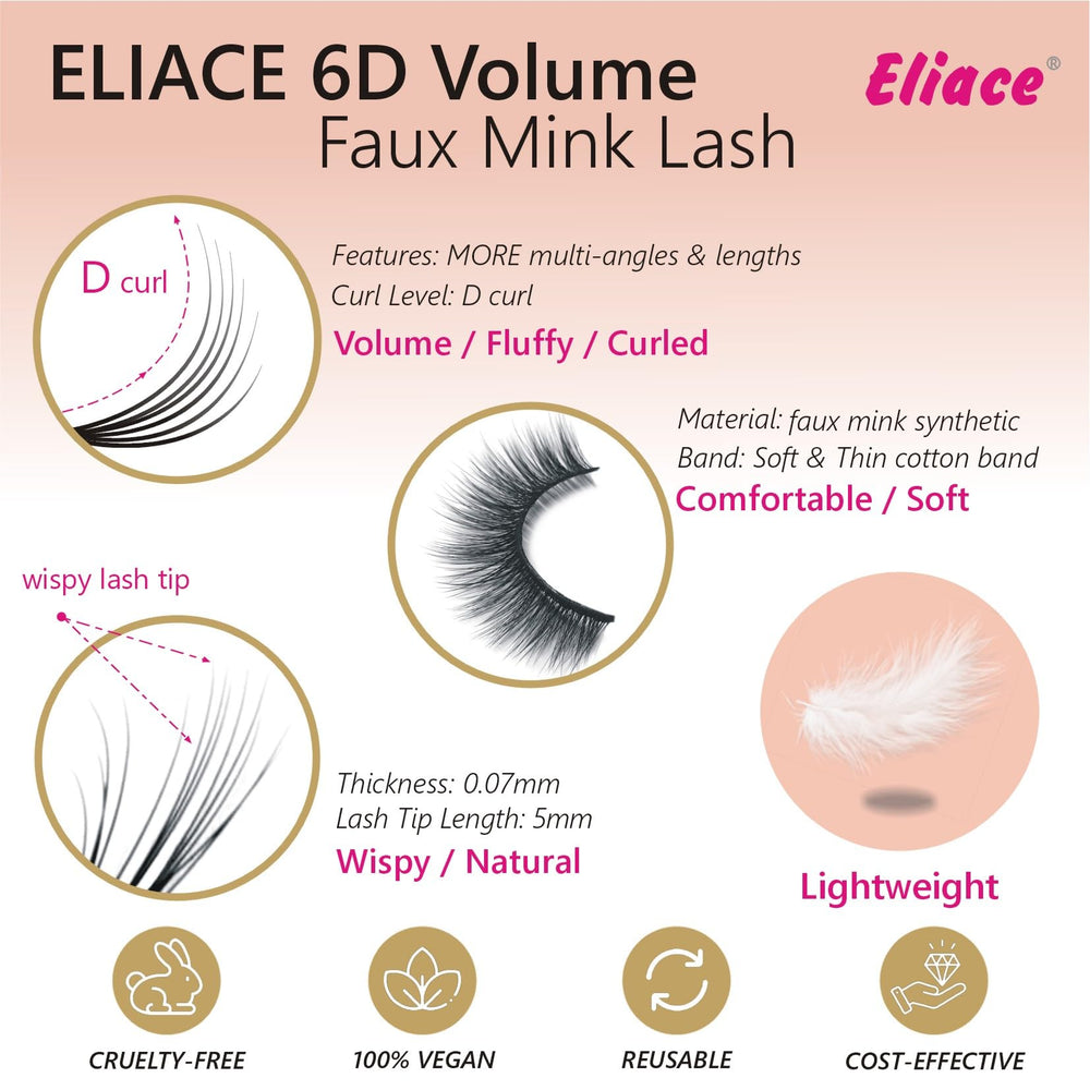 Les cils Eliace faciles à poser, parfaits pour les débutants