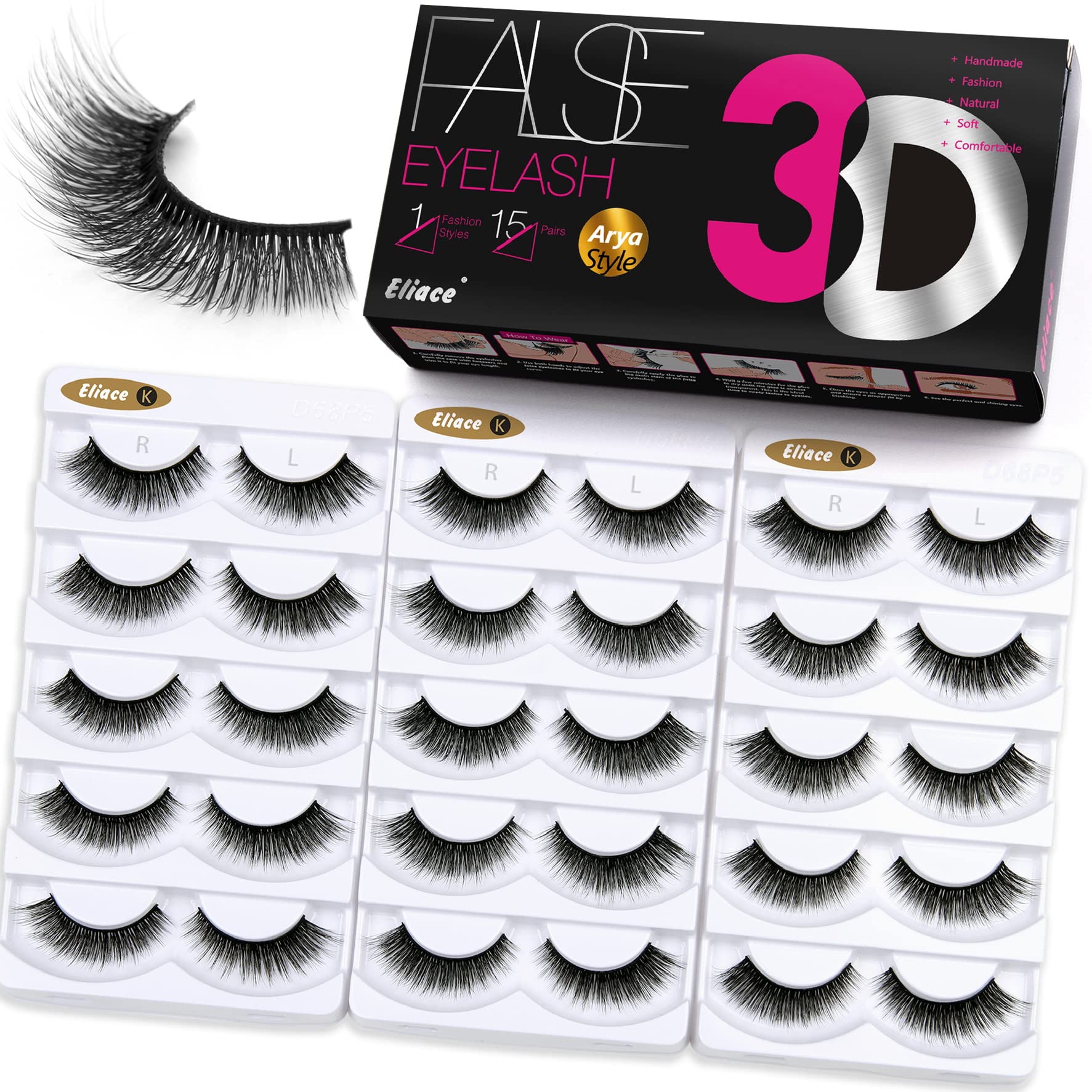 Cils Eliace Arya Style regard en aile de chat pour un fini naturel.