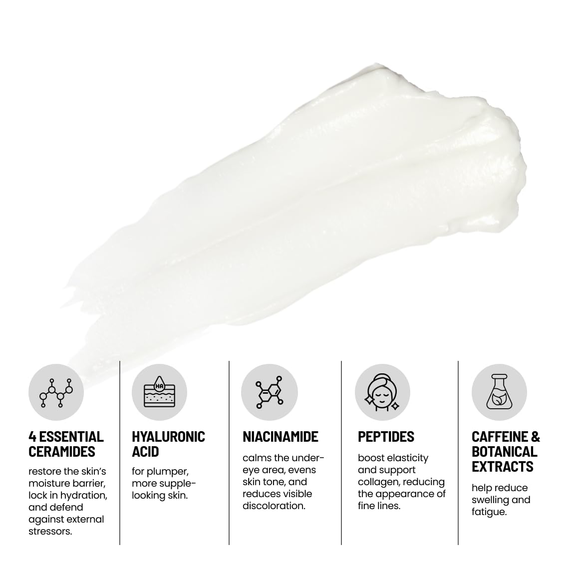 Eliré Crème réparatrice contour des yeux, application fluide et rapide.