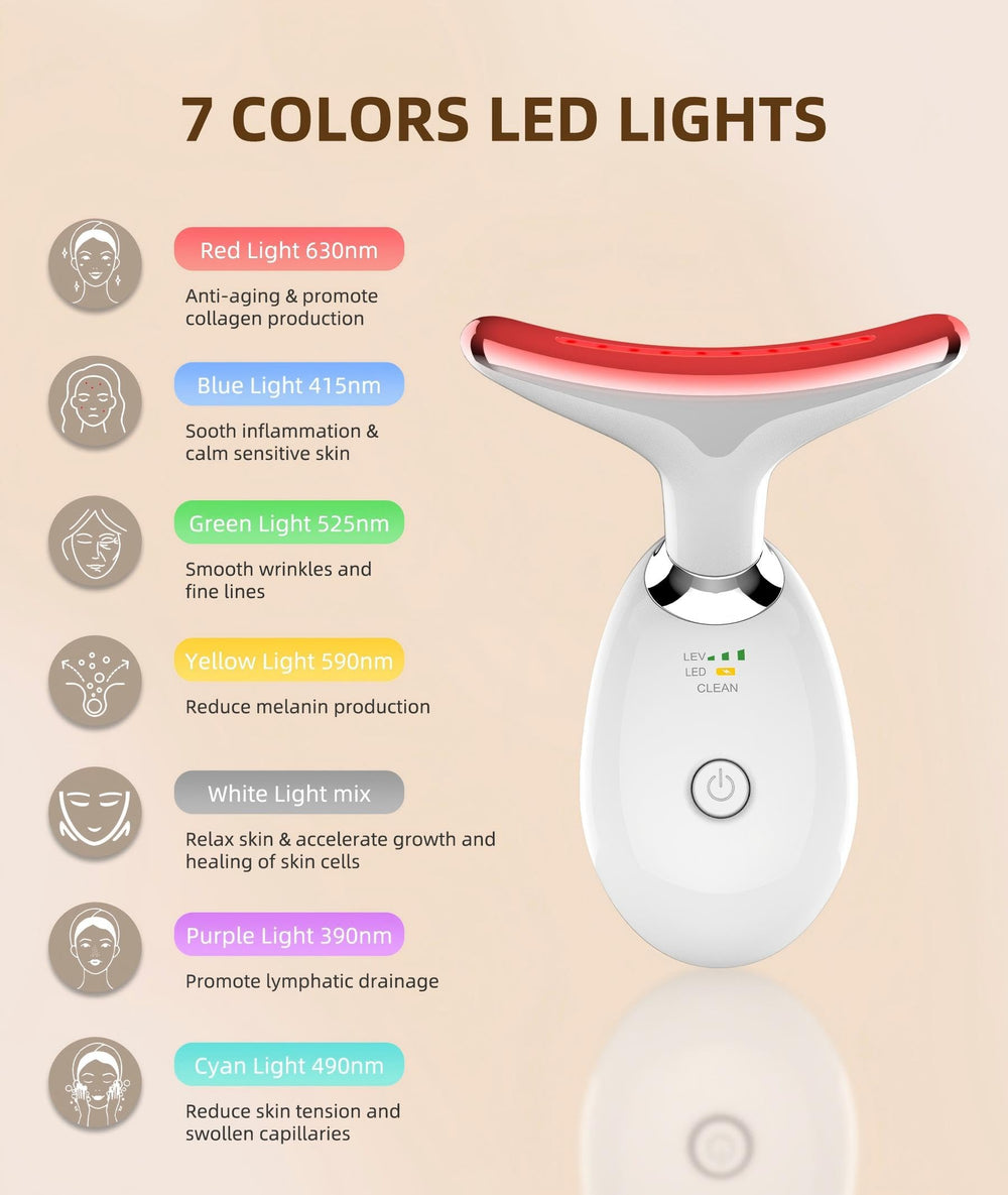 ELISHINE luminotherapie visage: 7 modes pour spa à domicile.