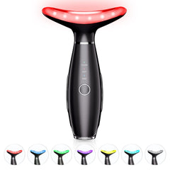 ELISHINE massageur visage et cou, mode 7 couleurs, finition noir.