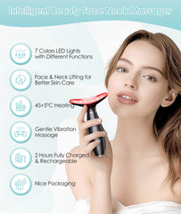 ELISHINE massageur visage, fonctionnalité thermique et galvanique, design noir élégant.