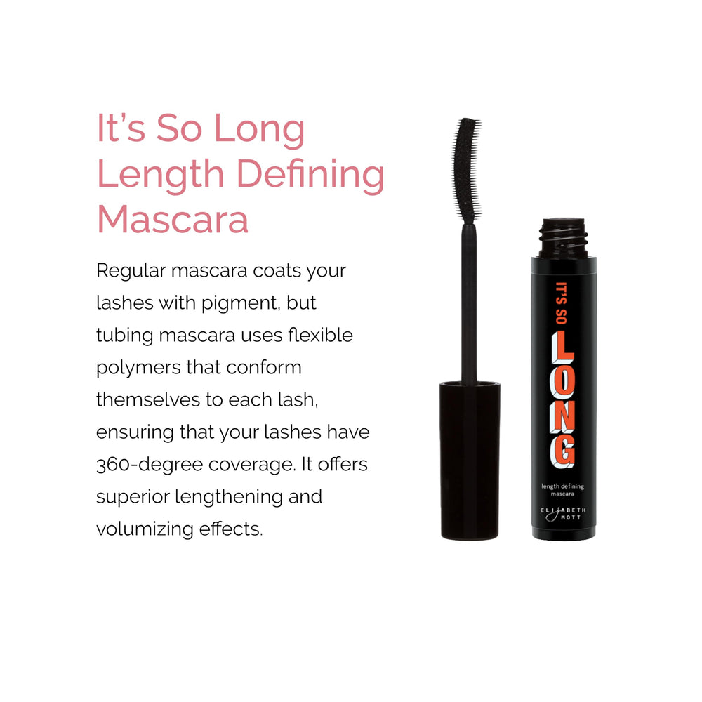 Elizabeth Mott Mascara – brosse silicone C-Curve pour une application rapide et homogène.
