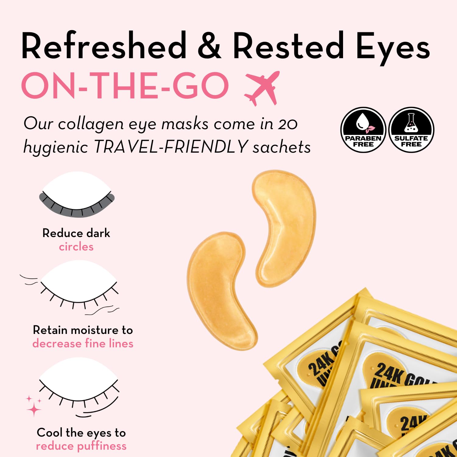 Innovation coreenne Elizabeth Mott yeux – patchs anti-rides et éclat naturel.