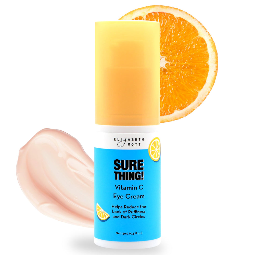 Texture swirl of Sure Thing Vitamin C Eye Cream showing lightweight formula.