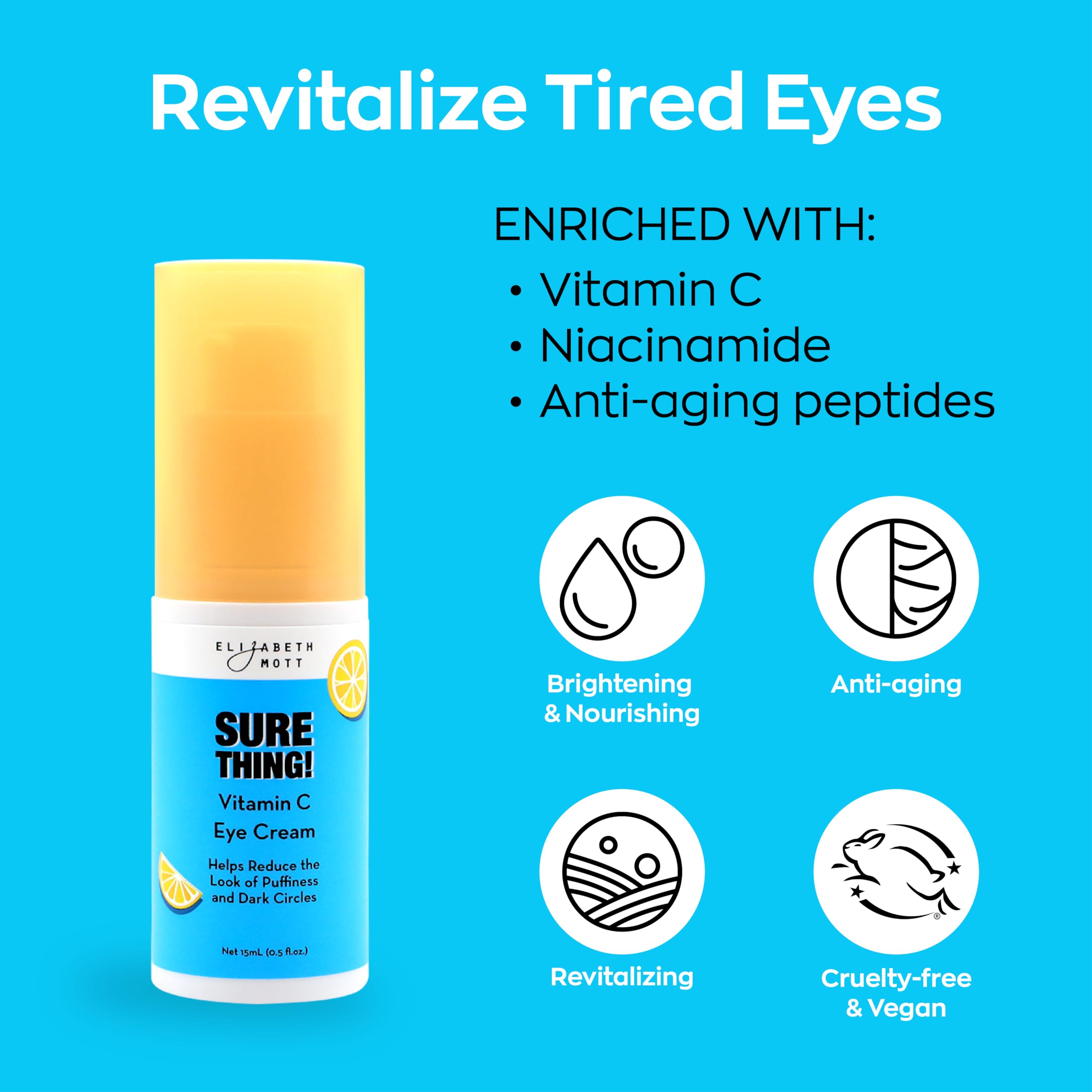 Under-eye area being treated with Sure Thing Eye Cream on fingertip.