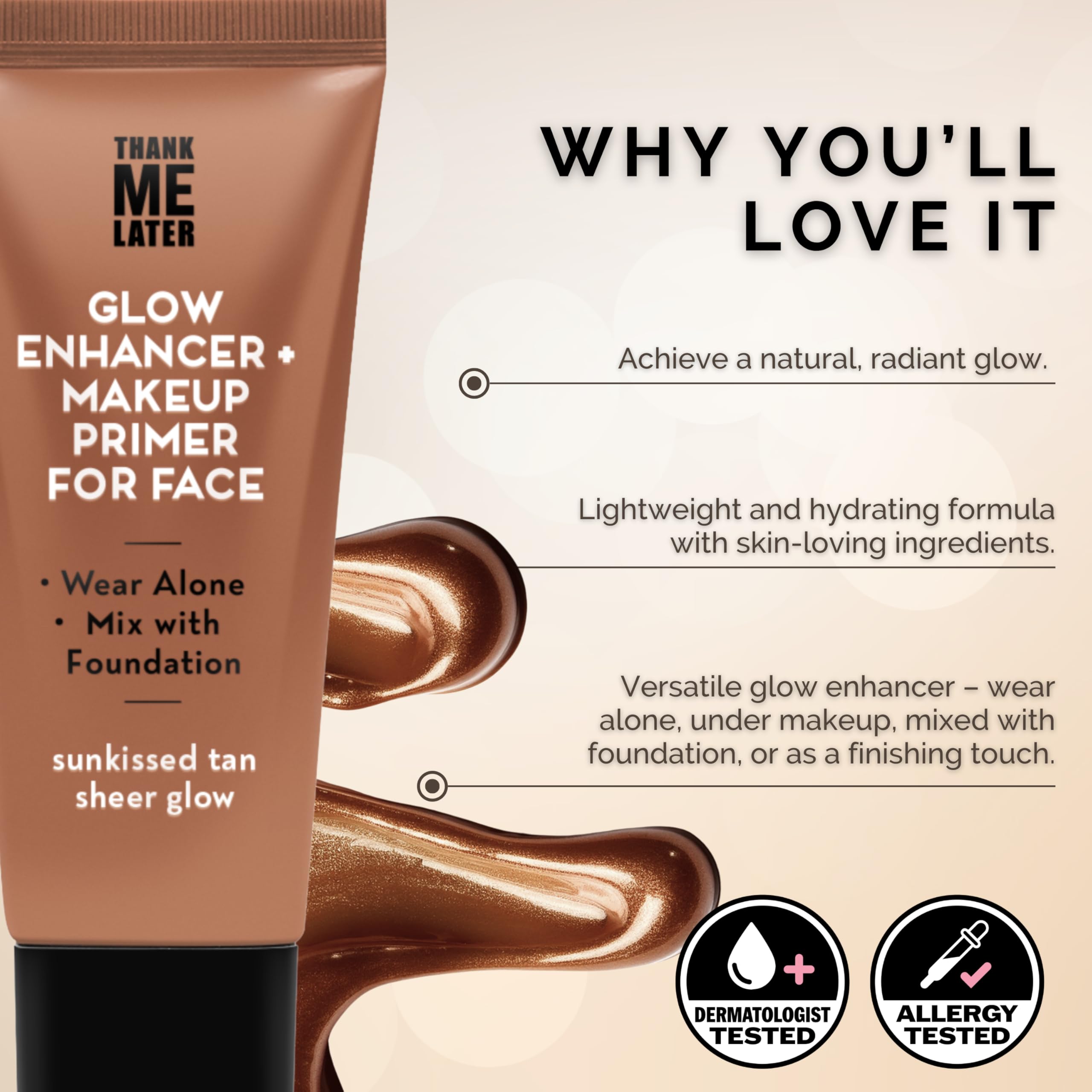 Finition lumineuse et naturelle avec Elizabeth Mott Thank Me Later.