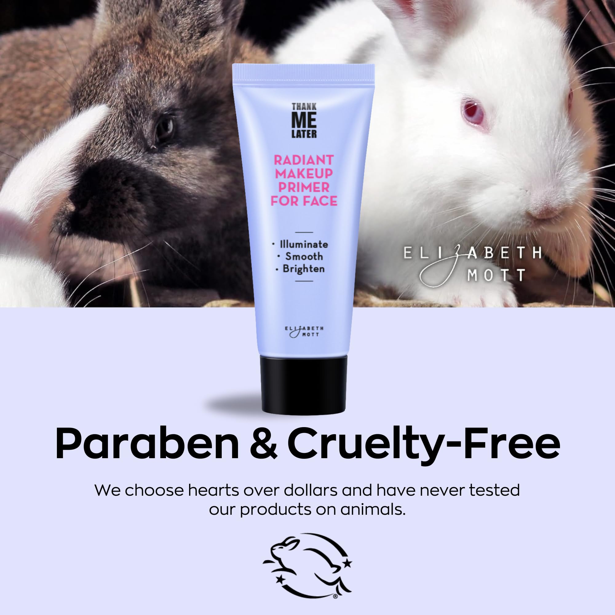 Elizabeth Mott Thank Me Later Primer – application en mouvements circulaires pour lisser la peau.