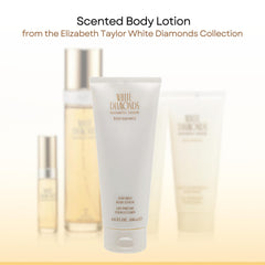Elizabeth Taylor White Diamonds crème corporelle – texture veloutée, nourrissante pour la peau.